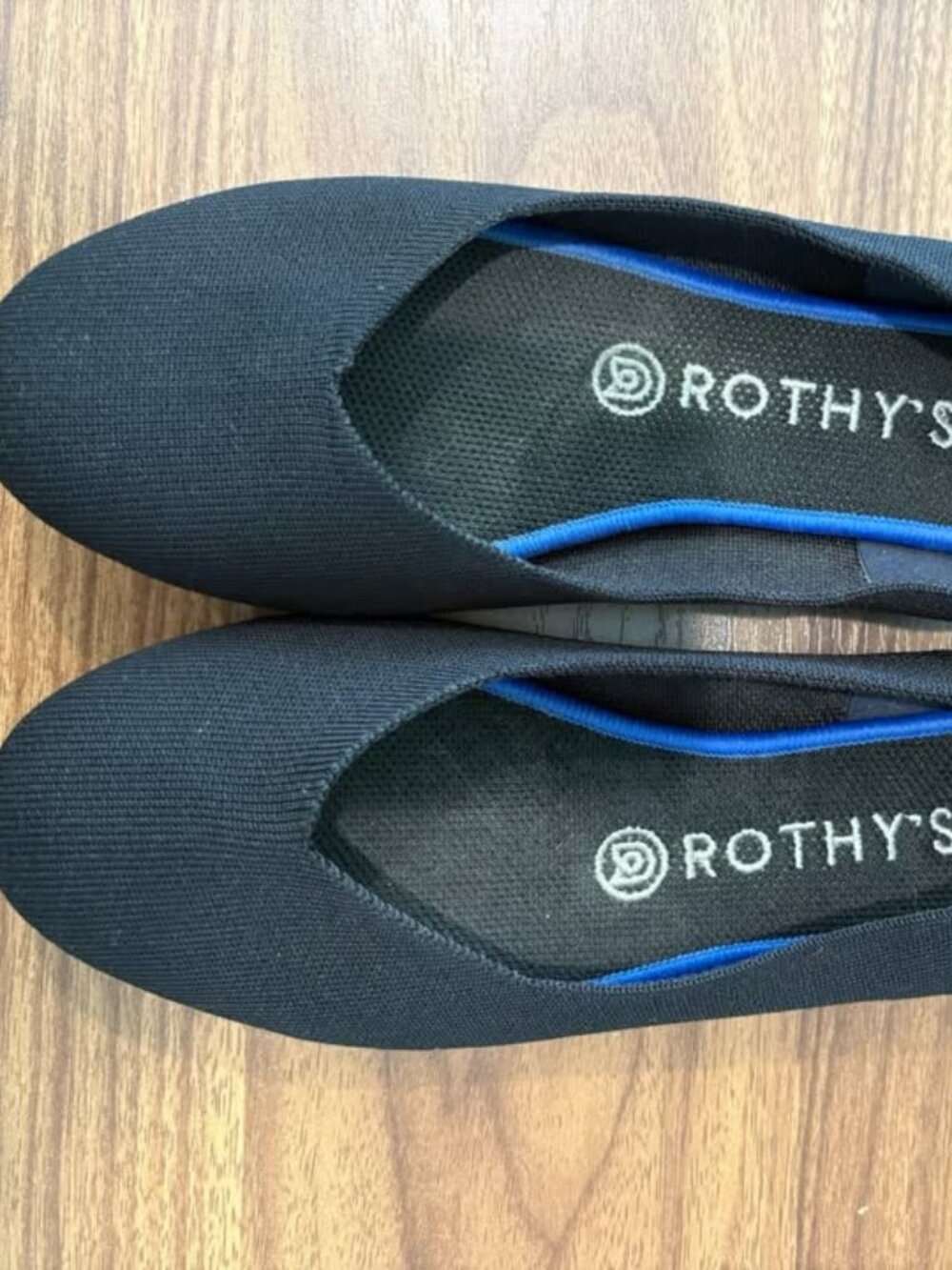 Rothy's Solid Black "The Flat" Round Toe Knit Shoes - Size 7